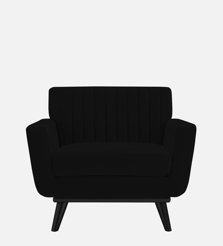 Tucker Velvet 1 Seater Sofa In Adam Black Colour - Febonic Living