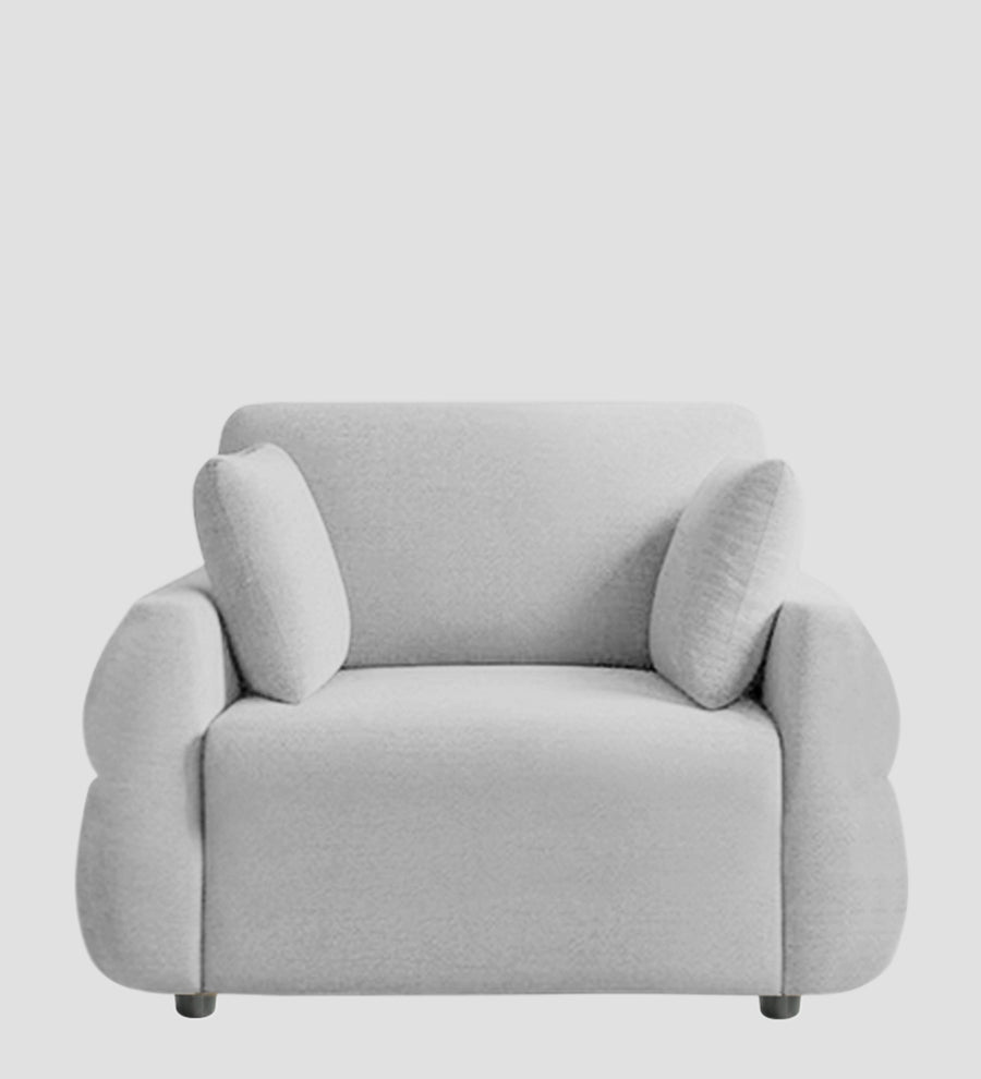 Jack Fabric 1 Seater Sofa In Lit Grey Colour - Febonic Living