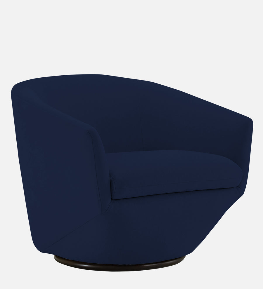 Haddie Velvet Swivel Chair In Indigo Blue Colour - Febonic Living