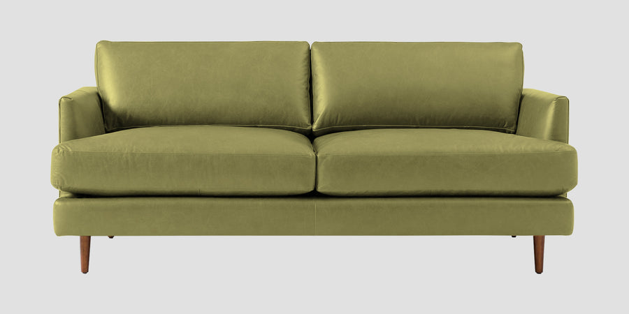 Sterio Leatherette 2 Seater Sofa In Spring Green Colour - Febonic Living