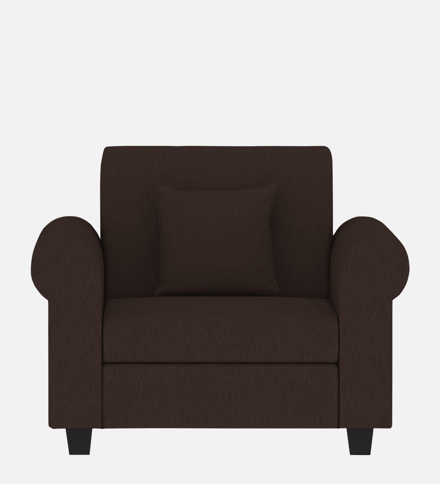 Derado Fabric 1 Seater Sofa In Coffee Brown Colour - Febonic Living