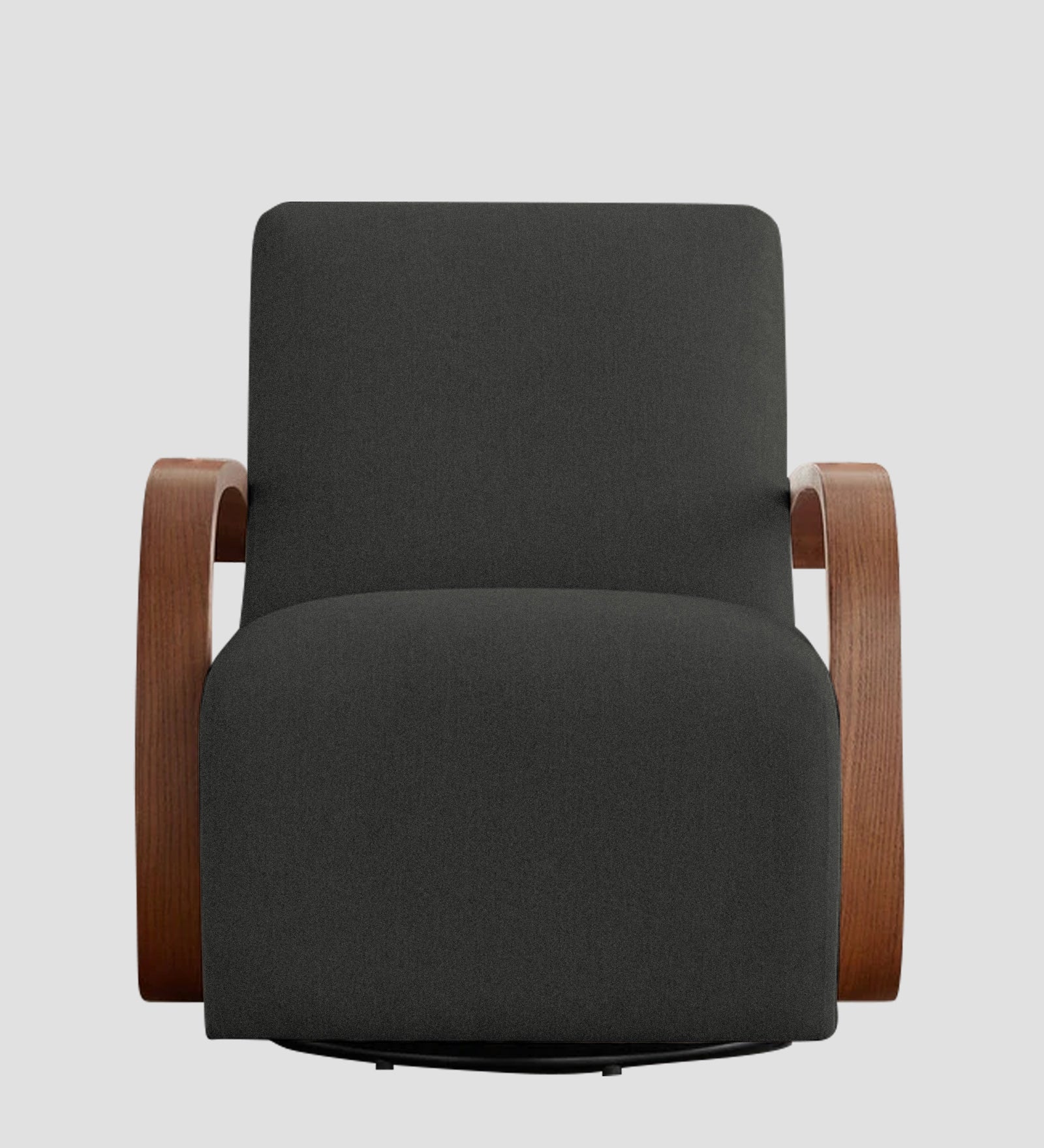 Balma Fabric Swivel Chair in Charcoal Grey Colour