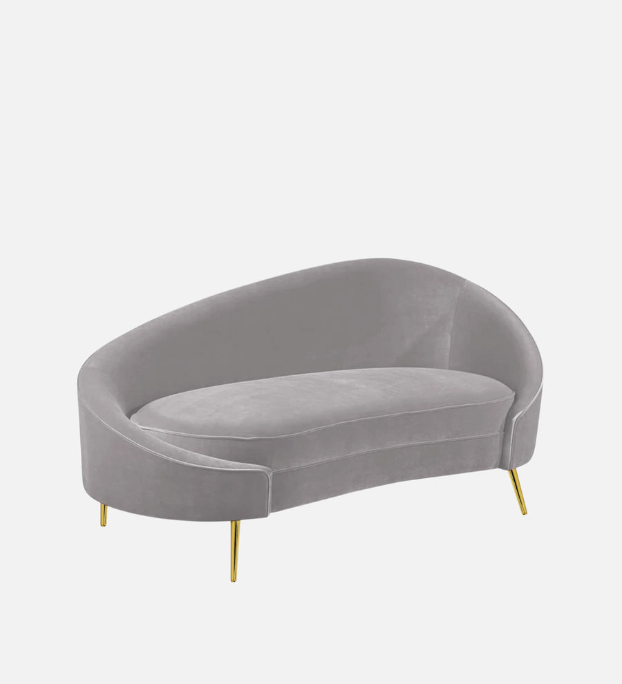 Cely Velvet Lhs Chaise Lounger In Concrete Grey Colour - Febonic Living