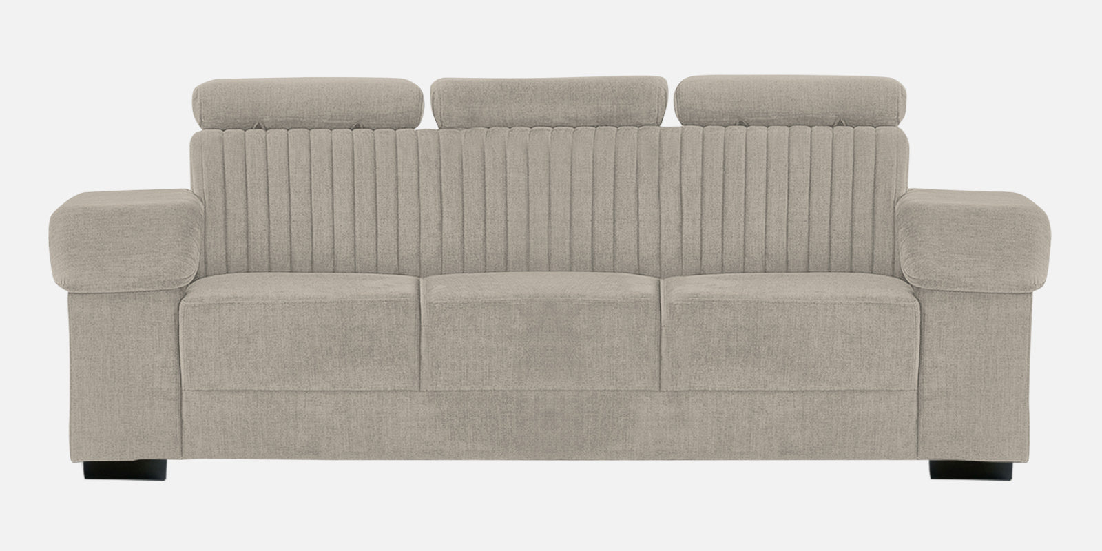 Draco Fabric 3 Seater Sofa In Ash Grey Colour - Febonic Living