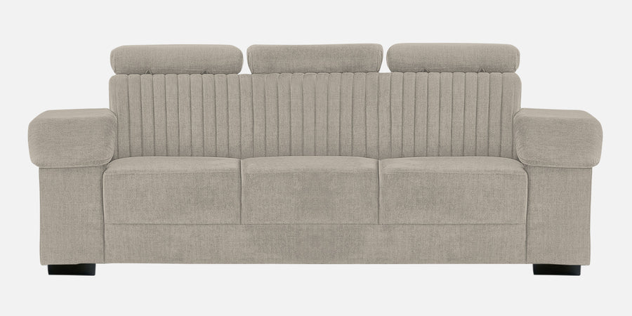 Draco Fabric 3 Seater Sofa In Ash Grey Colour - Febonic Living