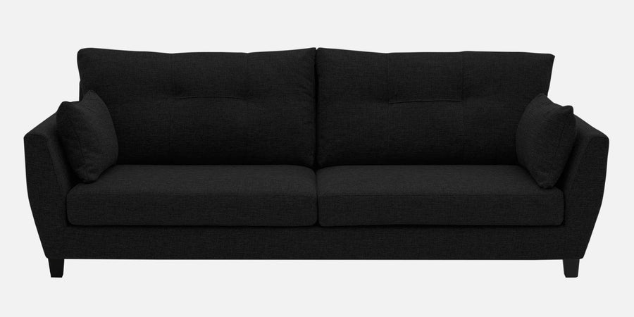 Mario Fabric 3 Seater Sofa In Zed Black Colour - Febonic Living