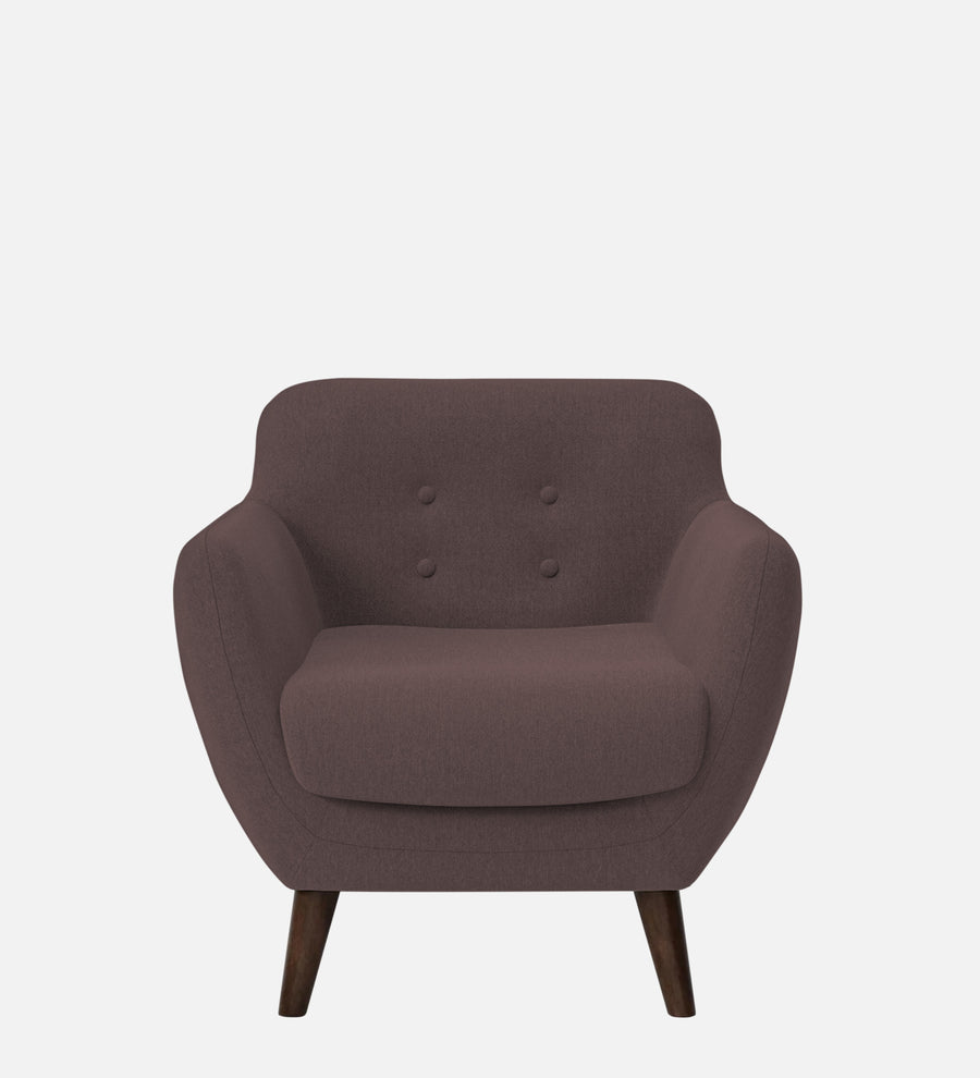 Goofy Fabric 1 Seater Sofa In Night Brown Colour - Febonic Living
