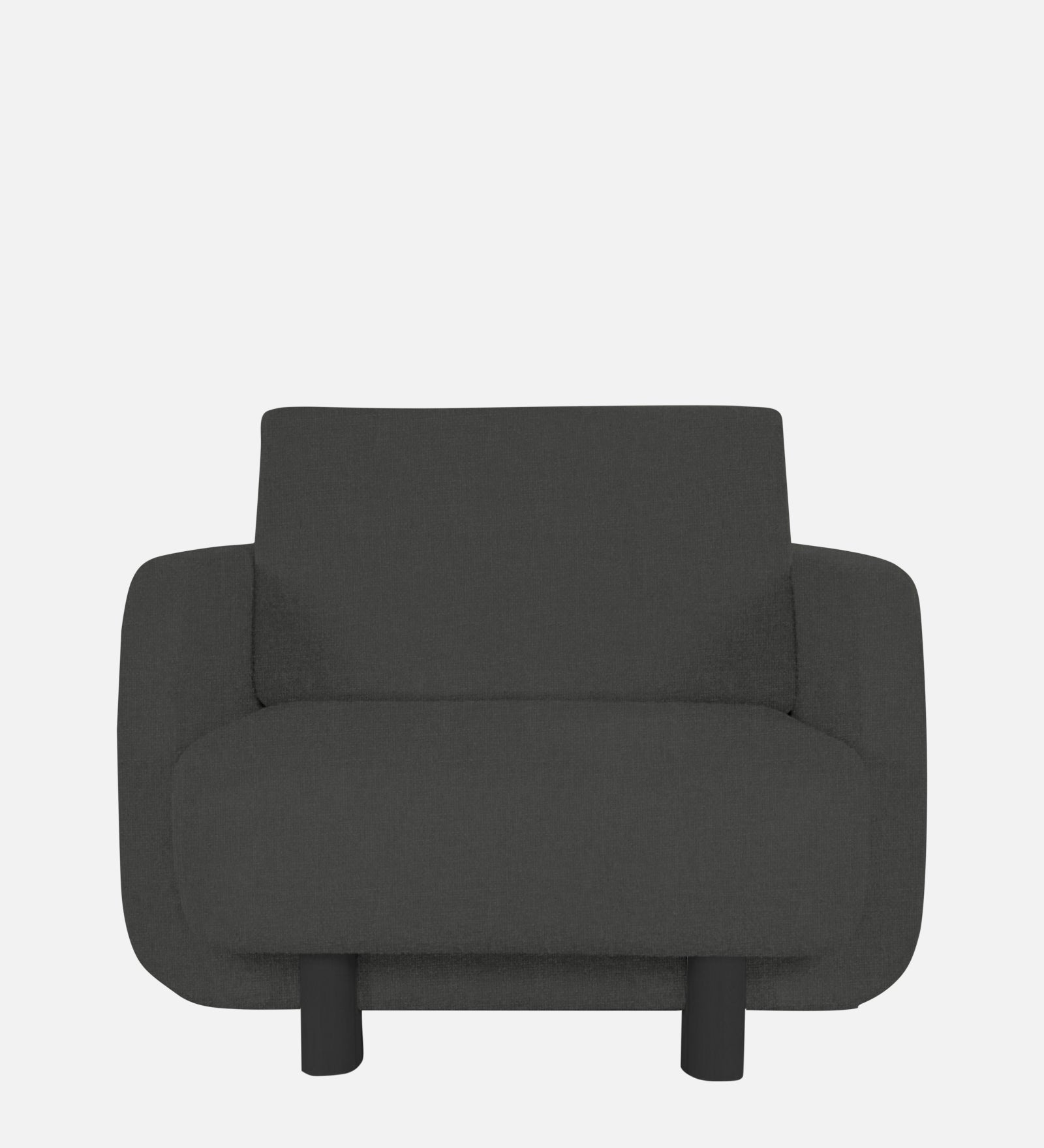 Varu Fabric 1 Seater Sofa In  Charcoal Grey Colour - Febonic Living