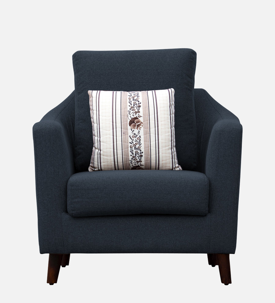 Kevin Fabric 1 Seater Sofa In Denim Blue Colour - Febonic Living