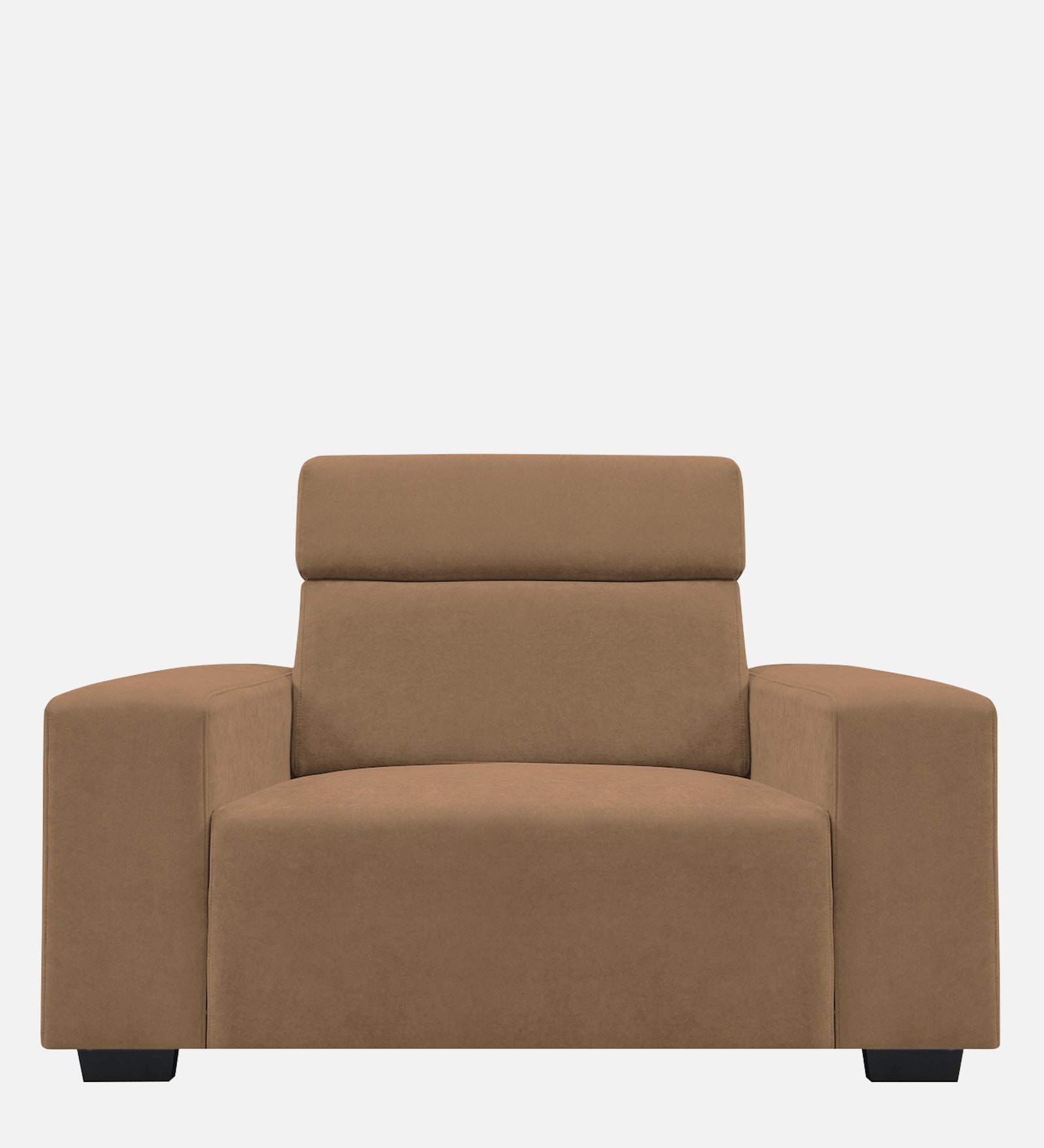 Hiro Fabric 1 Seater Sofa In  Dusty peach Colour - Febonic Living