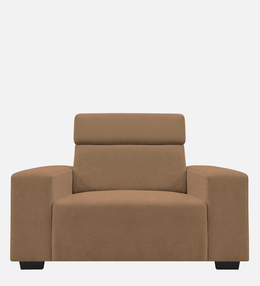 Hiro Fabric 1 Seater Sofa In Dusty Peach Colour - Febonic Living