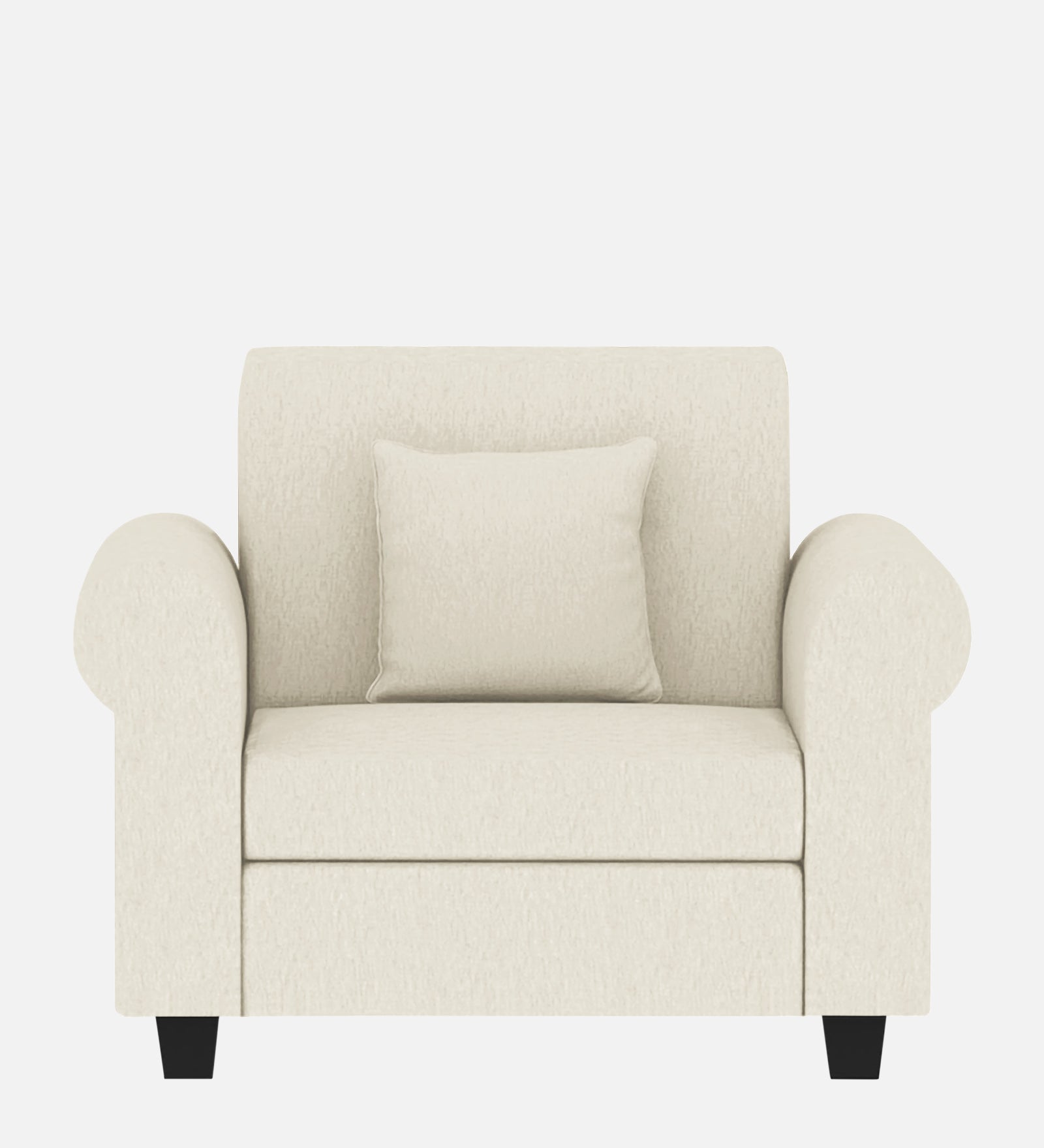 Derado Fabric 1 Seater Sofa in Ivory Cream Colour