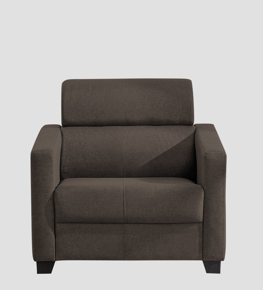 Devo Fabric 1 Seater Sofa In Caspa Brown Colour - Febonic Living