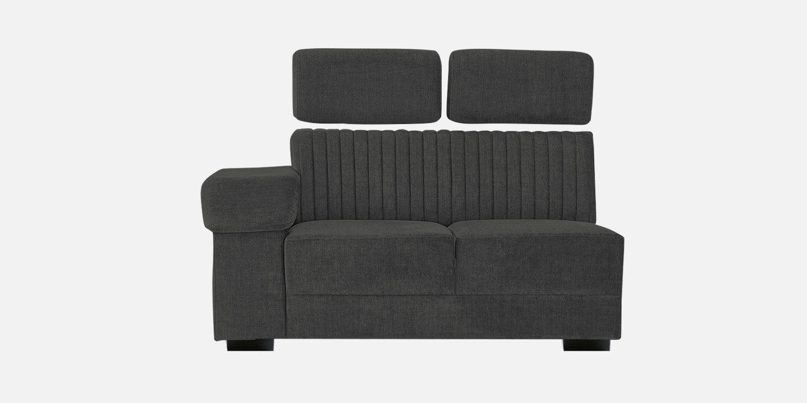Draco Fabric 6 Seater Corner Sofa In Charcoal Grey Colour - Febonic Living