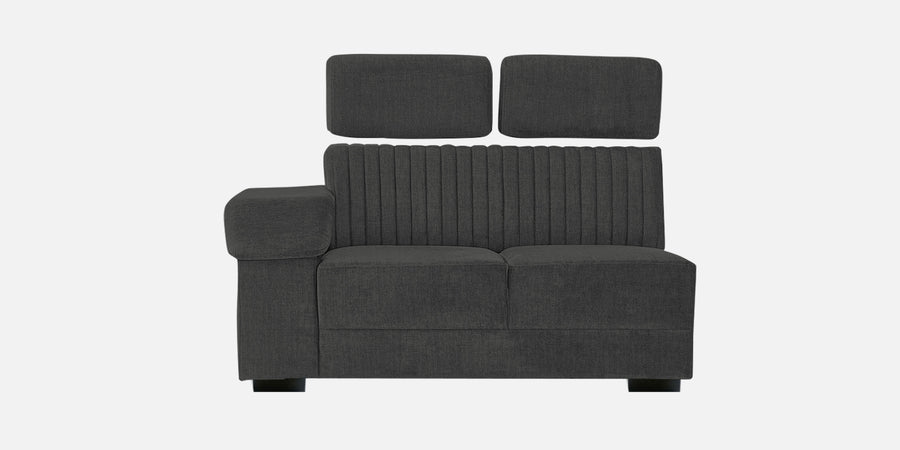 Draco Fabric 6 Seater Corner Sofa In Charcoal Grey Colour - Febonic Living