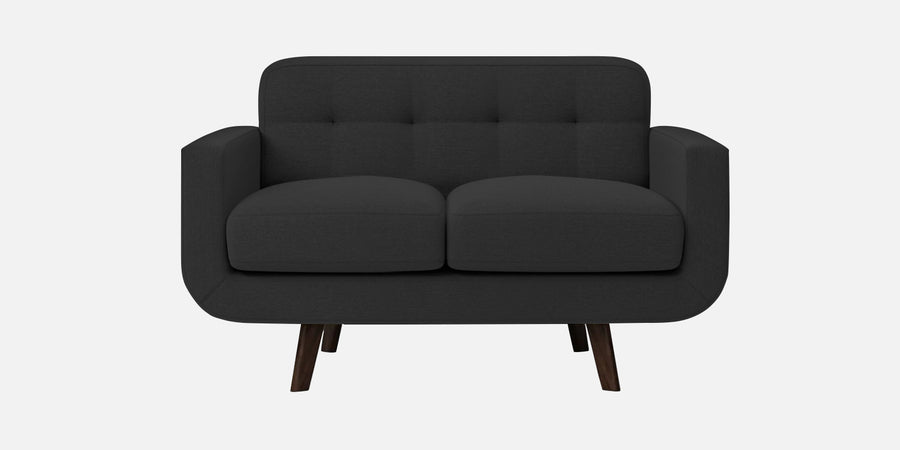 Marsela Fabric 2 Seater Sofa In Bitter Black Colour - Febonic Living