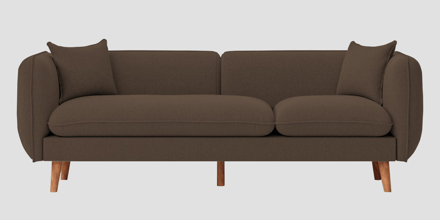 Reva Fabric 3 Seater Sofa In Rosy Brown Colour - Febonic Living