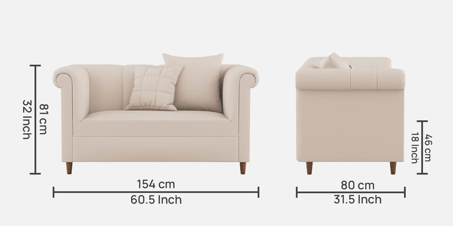 Rubi Velvet 2 Seater Sofa In Camel Beige Colour - Febonic Living