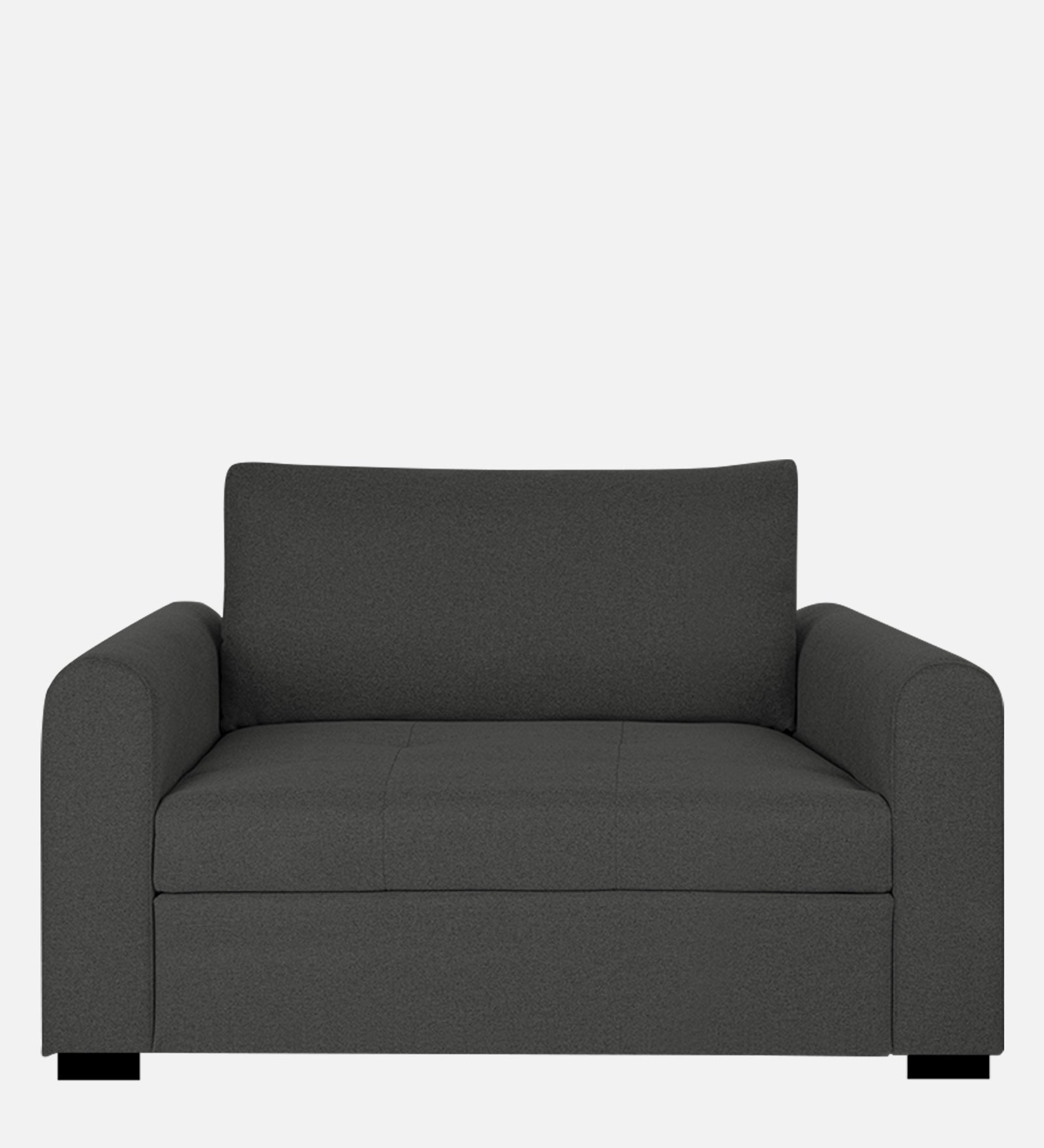 Sigma Fabric 1 Seater Sofa in Charcoal Grey Colour