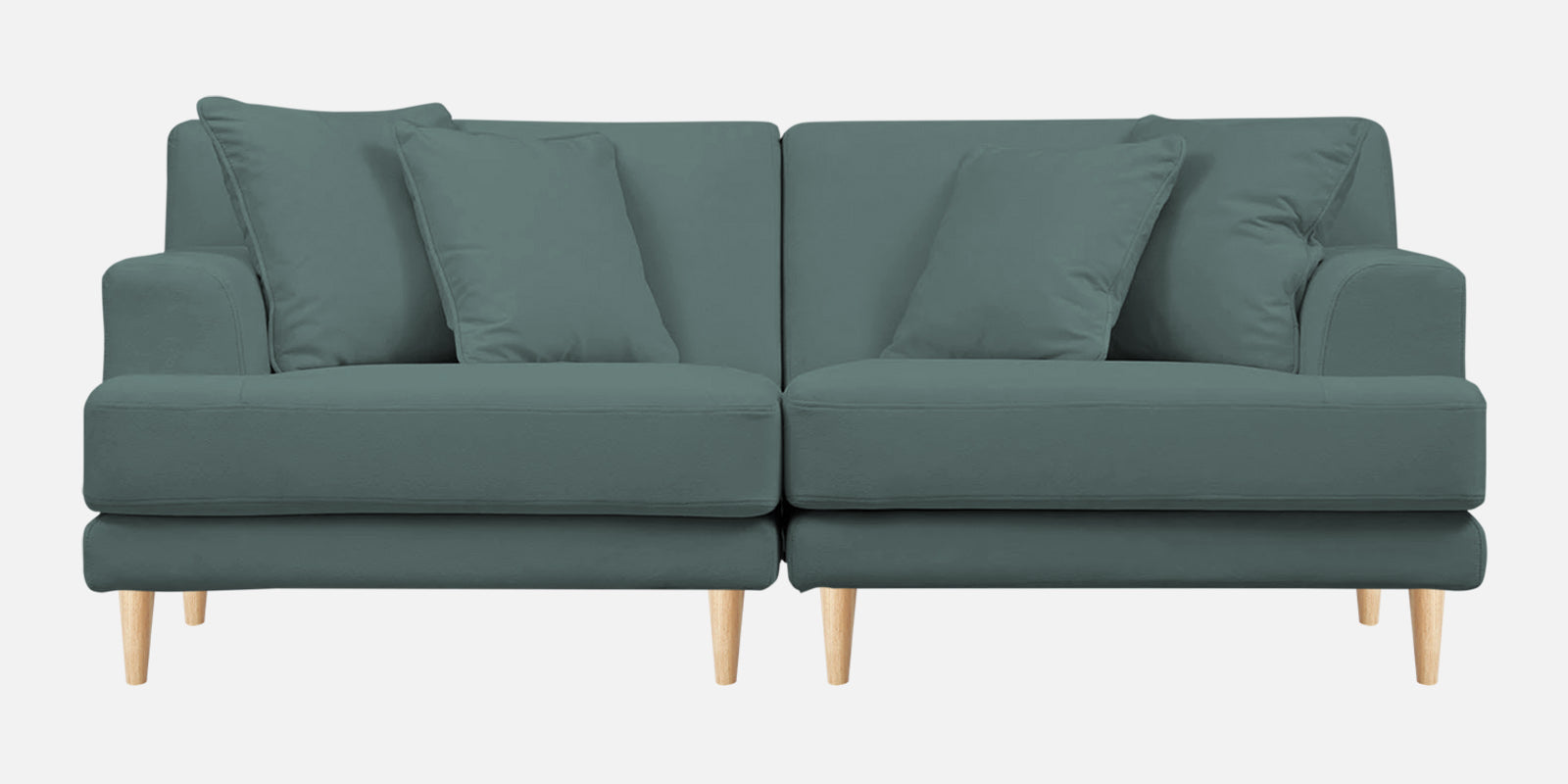 Woody Fabric 3 Seater Sofa in Pista Green Colour