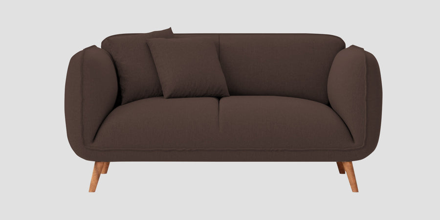 Zia Fabric 2 Seater Sofa In Caramel Brown Colour - Febonic Living