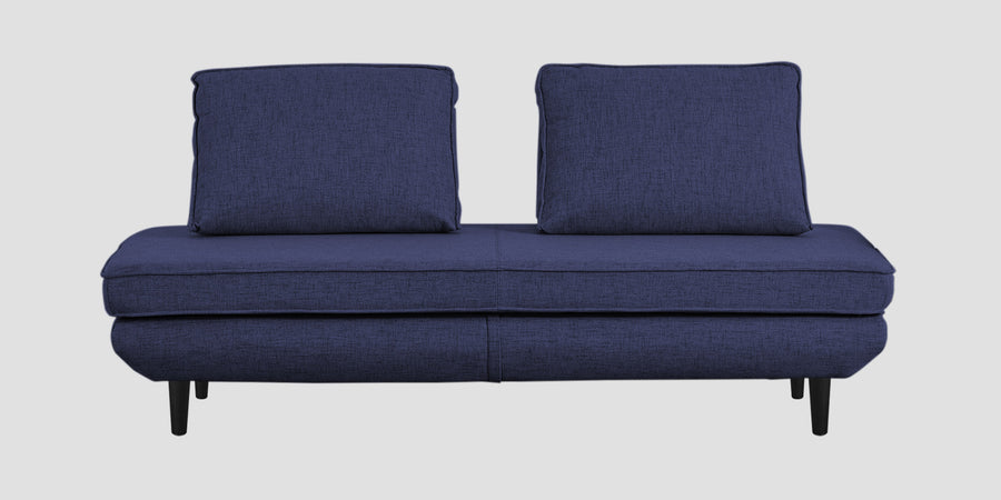 Hiver Fabric Day Bed Sofa In Slate Blue Colour With Back Rest - Febonic Living