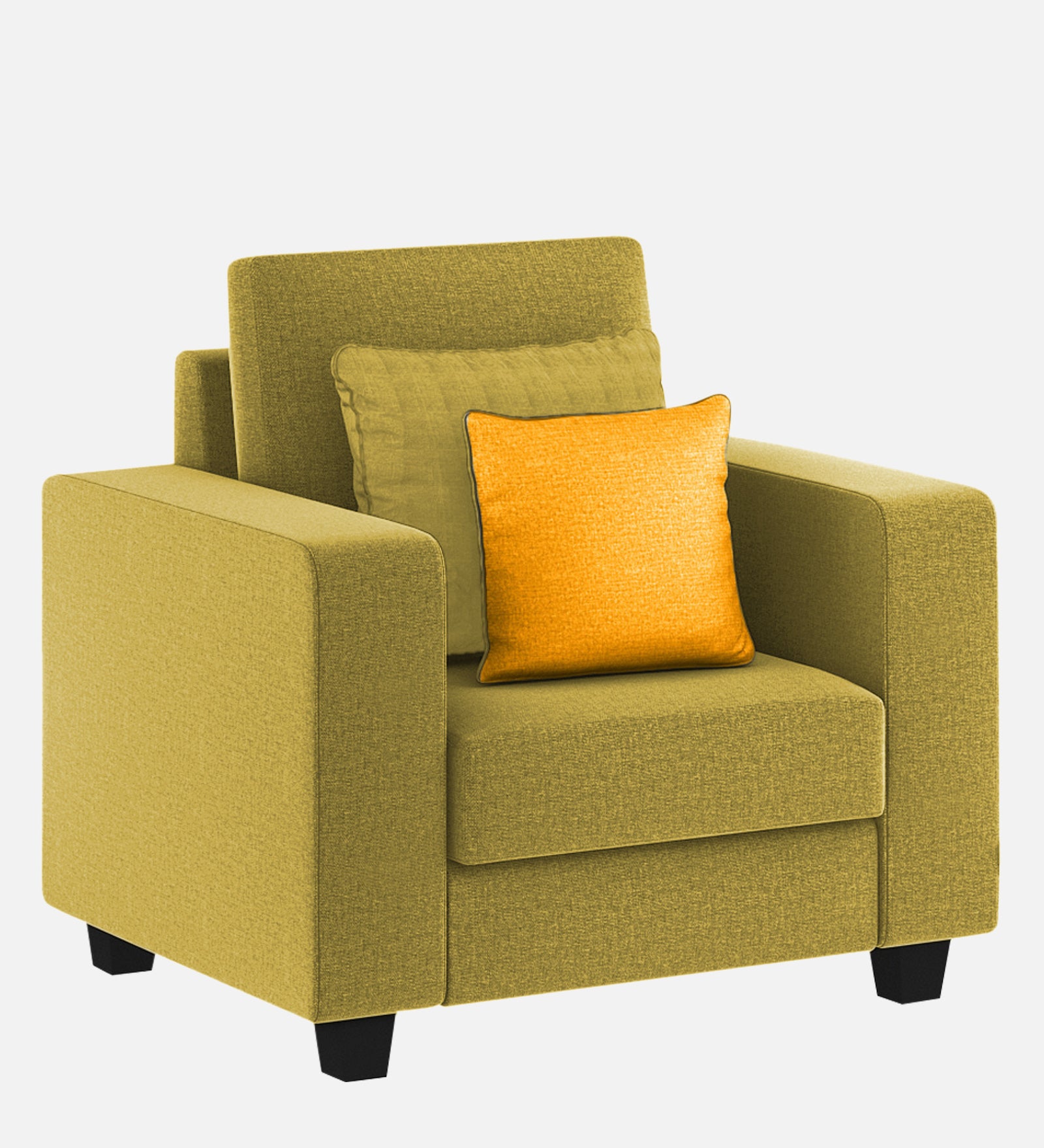 Nabi Fabric 1 Seater Sofa In Parrot Green Colour