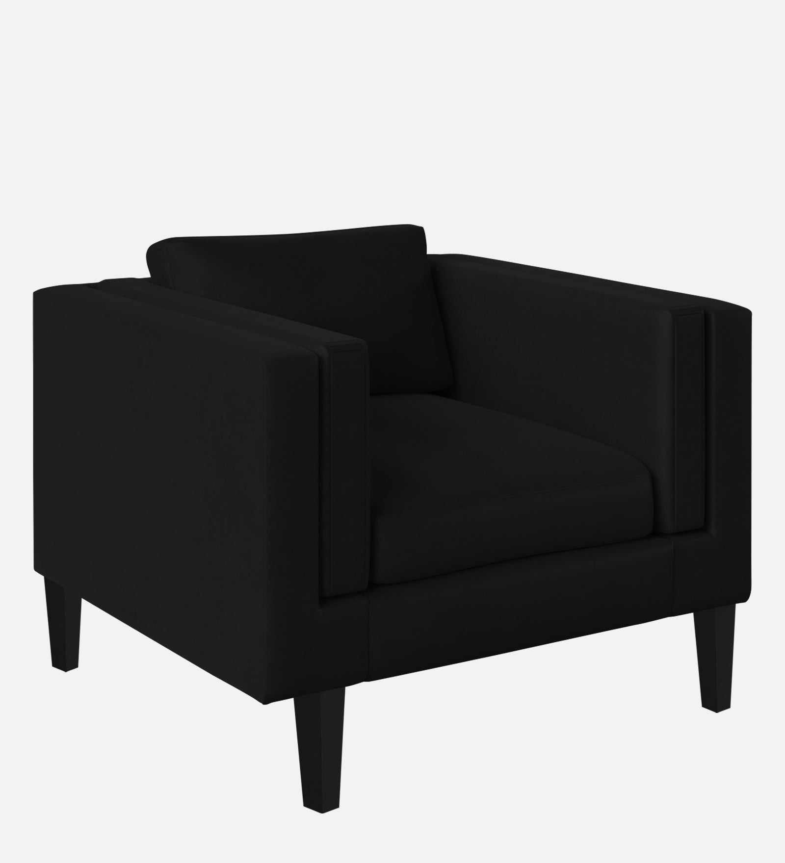 Jasper Velvet 1 Seater Sofa in Adam Black Colour