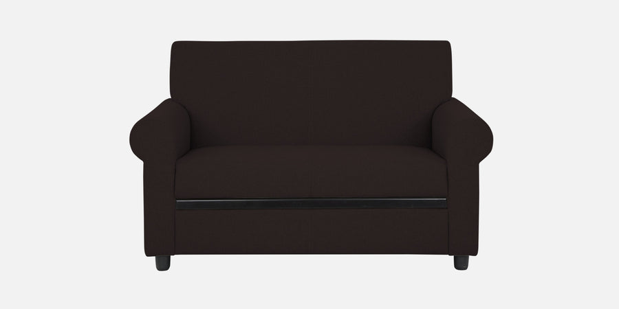 Ribby Fabric 2 Seater Sofa In Dark Brown Colour - Febonic Living