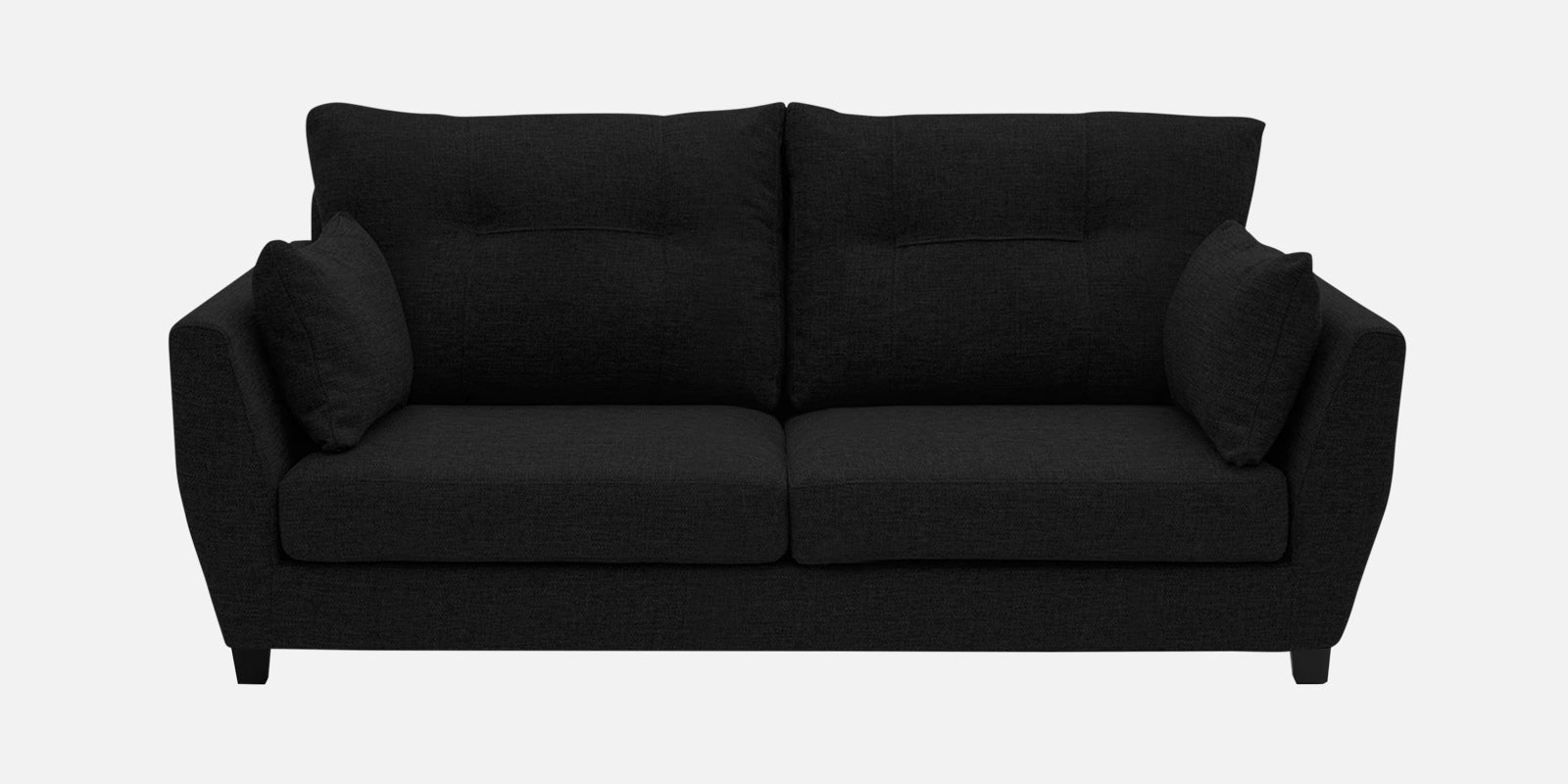 Mario Fabric 2 Seater Sofa in Zed Black Colour