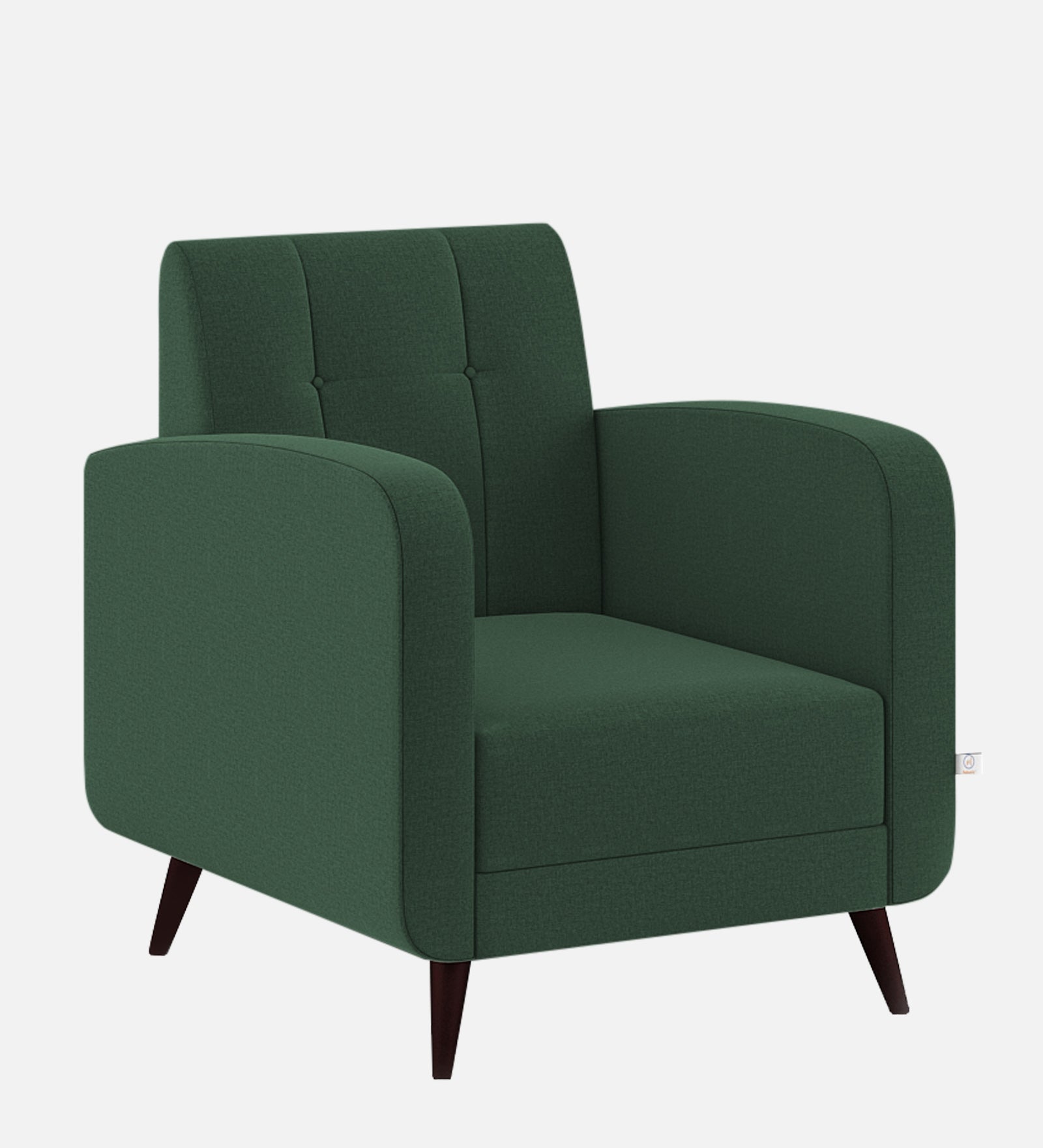 Wiki Velvet 1 Seater Sofa in Amazon Green Colour