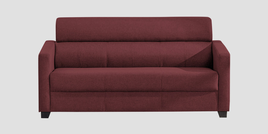 Devo Fabric 3 Seater Sofa In Blaze Red Colour - Febonic Living