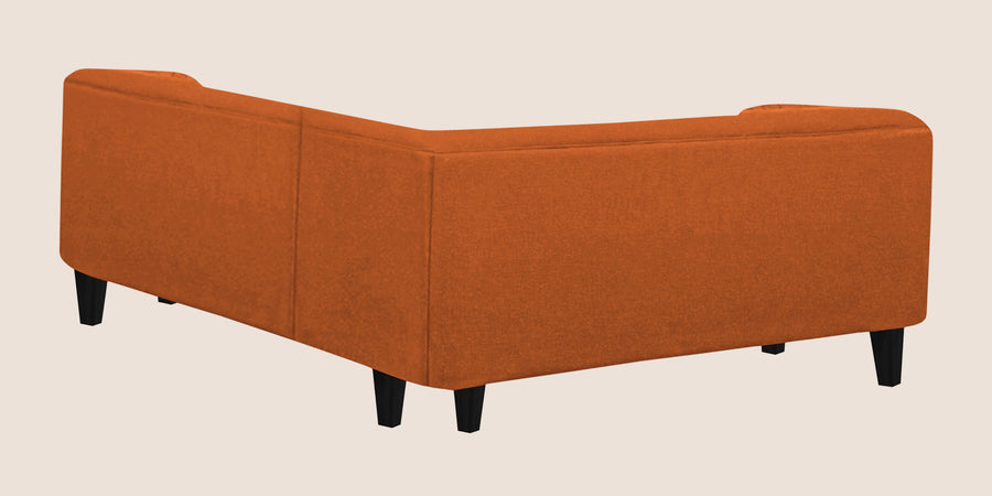Niki Fabric Corner Sofa In Vivid Orange Colour - Febonic Living