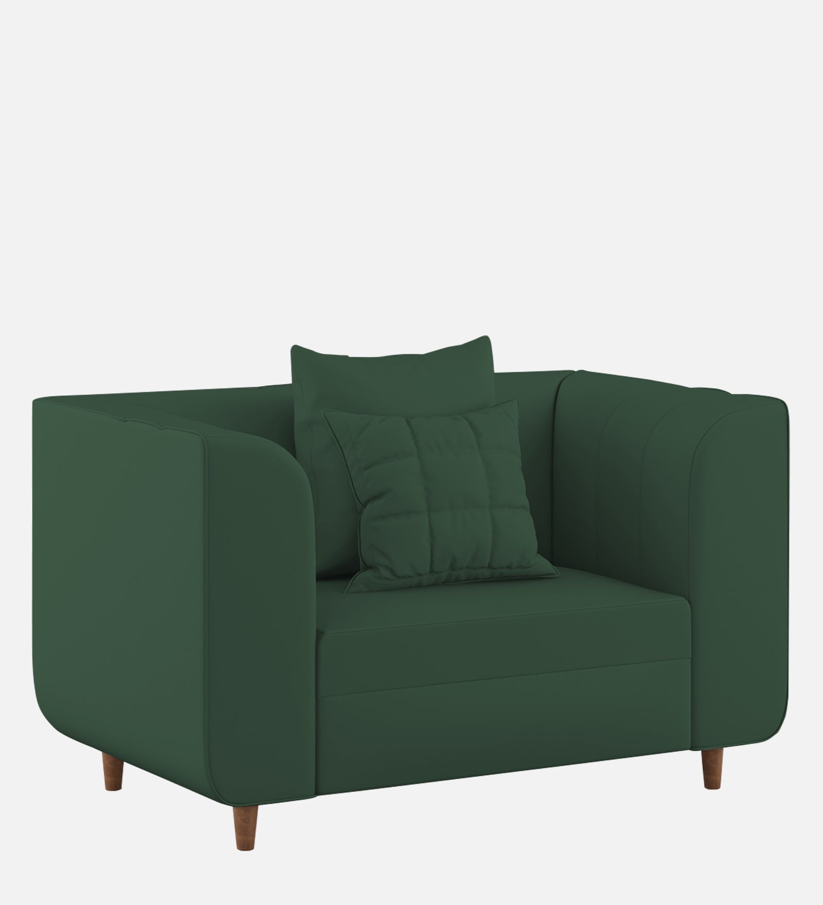 Sumo Velvet 1 Seater Sofa in Amazon Green Colour