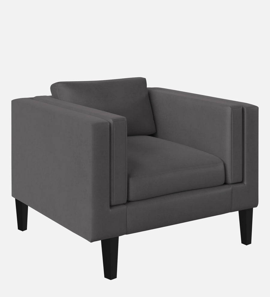 Jasper Velvet 1 Seater Sofa In Davy Grey Colour - Febonic Living