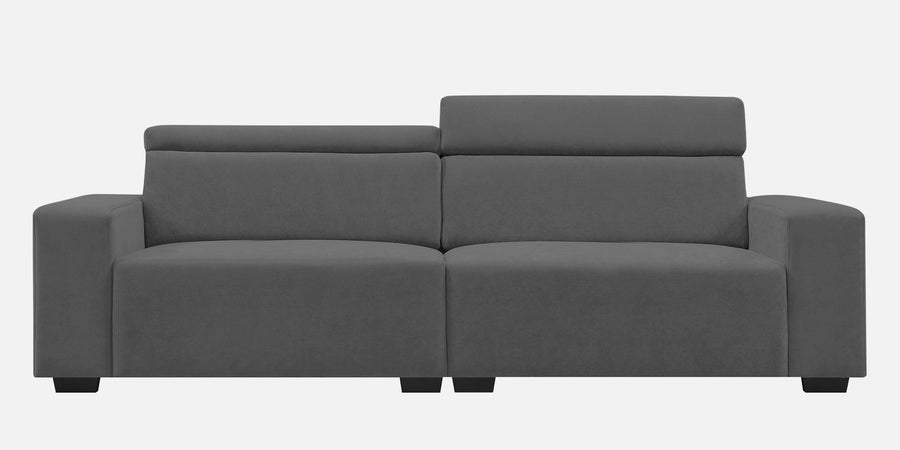 Hiro Fabric 3 Seater Sofa In Dusky Grey Colour - Febonic Living