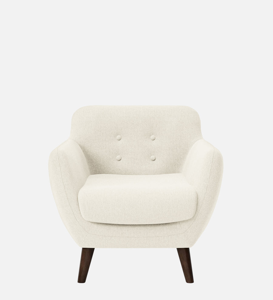 Goofy Fabric 1 Seater Sofa In Ivory Cream Colour - Febonic Living