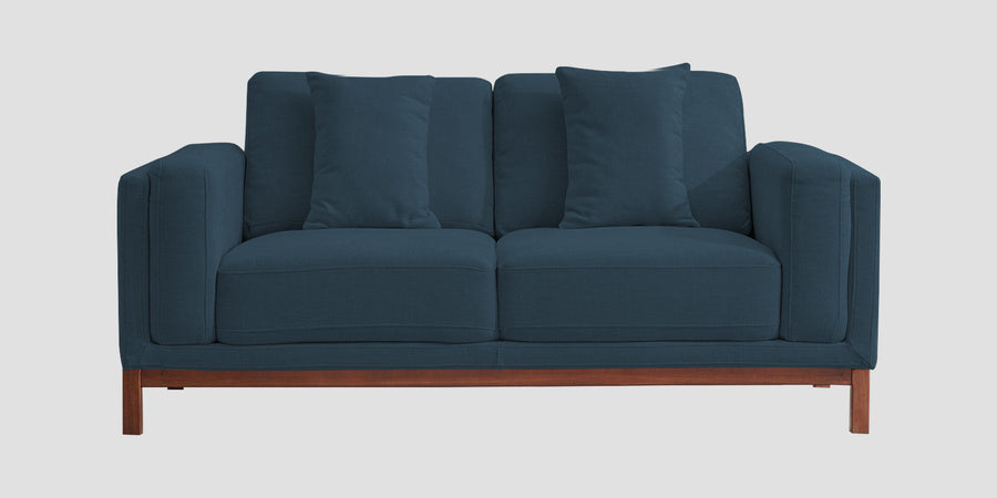 Borry Fabric 2 Seater Sofa In Cool Blue Colour - Febonic Living