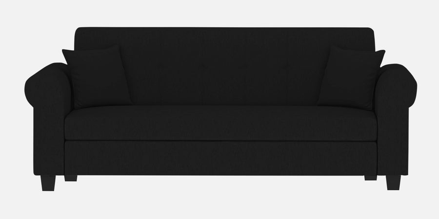 Derado Fabric 3 Seater Sofa In Zed Black Colour - Febonic Living
