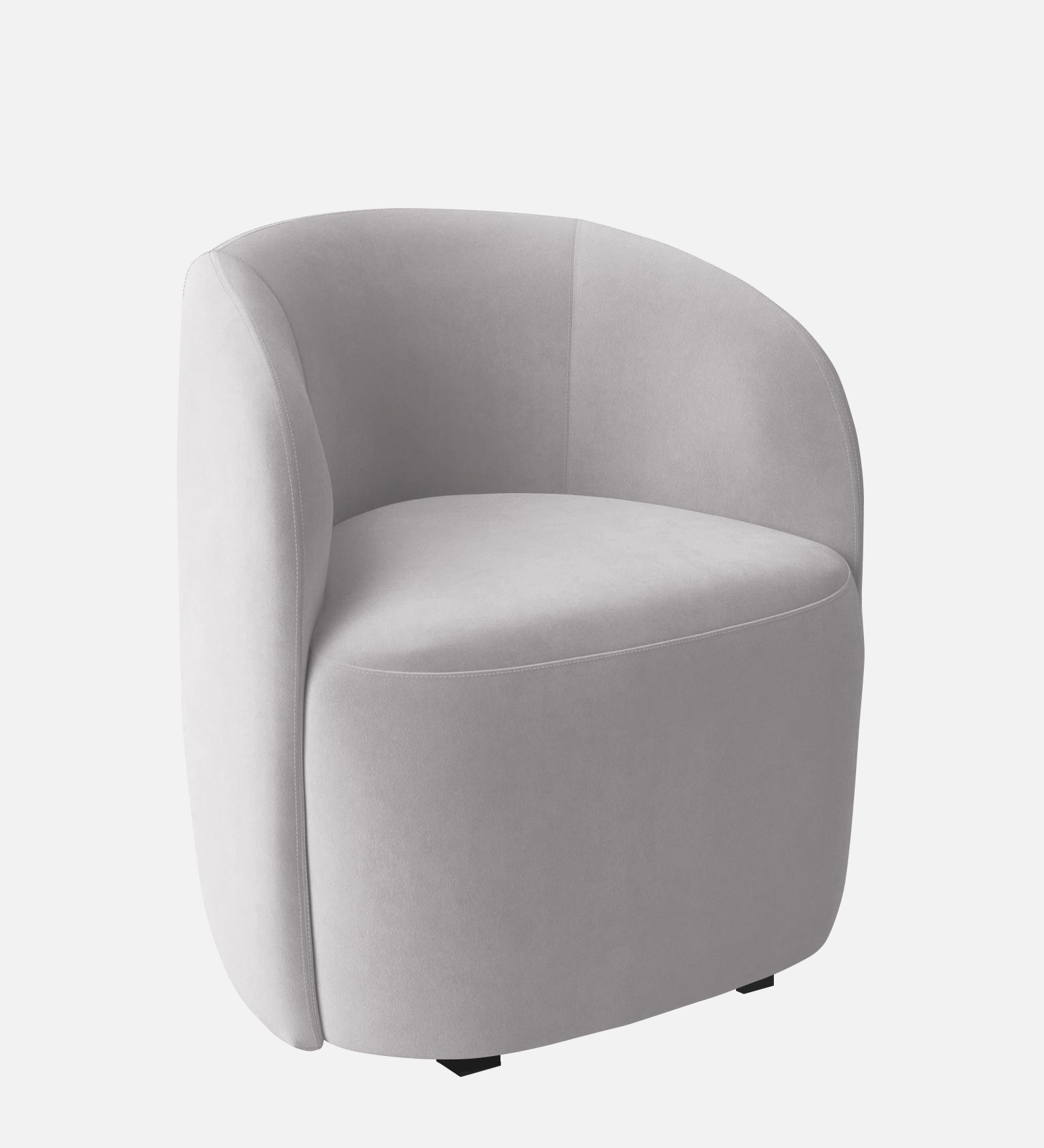 Hazel Velvet Wing Chair in Concrete Grey Colour