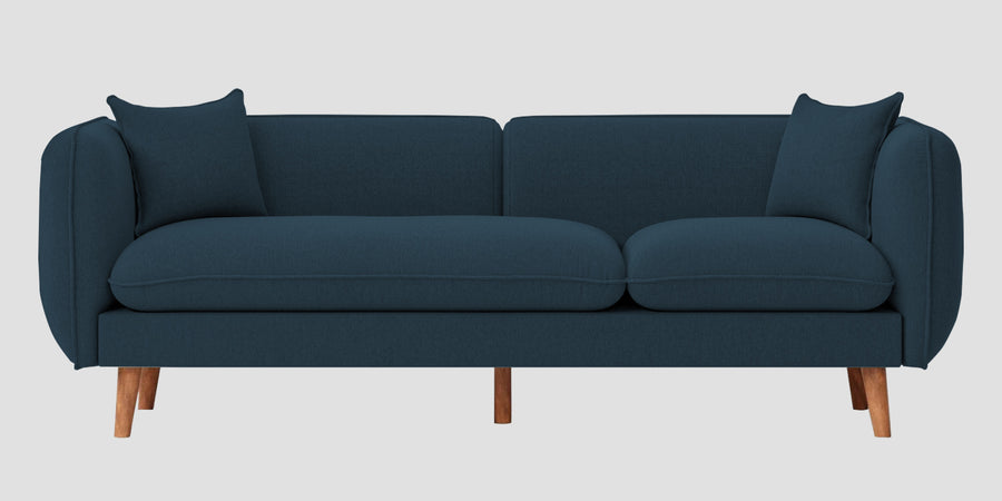 Reva Fabric 3 Seater Sofa In Cool Blue Colour - Febonic Living