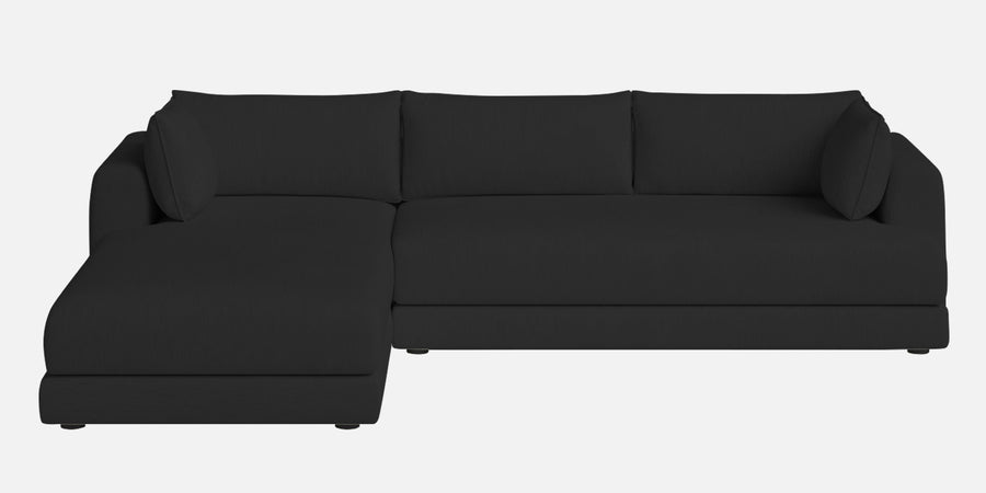Ziggy Fabric Rhs Sectional Sofa 3 Lounger In Bitter Black Colour - Febonic Living
