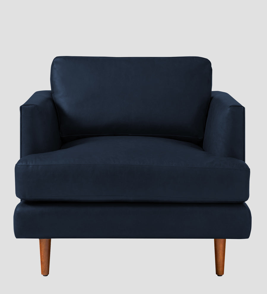 Sterio Leatherette 1 Seater Sofa In Berry Blue Colour - Febonic Living