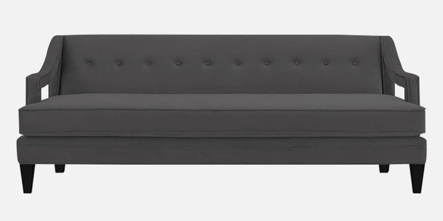 Daffy Velvet 3 Seater Sofa In Davy Grey Colour - Febonic Living