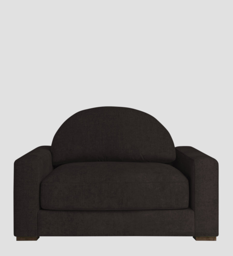 Dara Fabric 1 Seater Sofa In Cara Brown Colour - Febonic Living