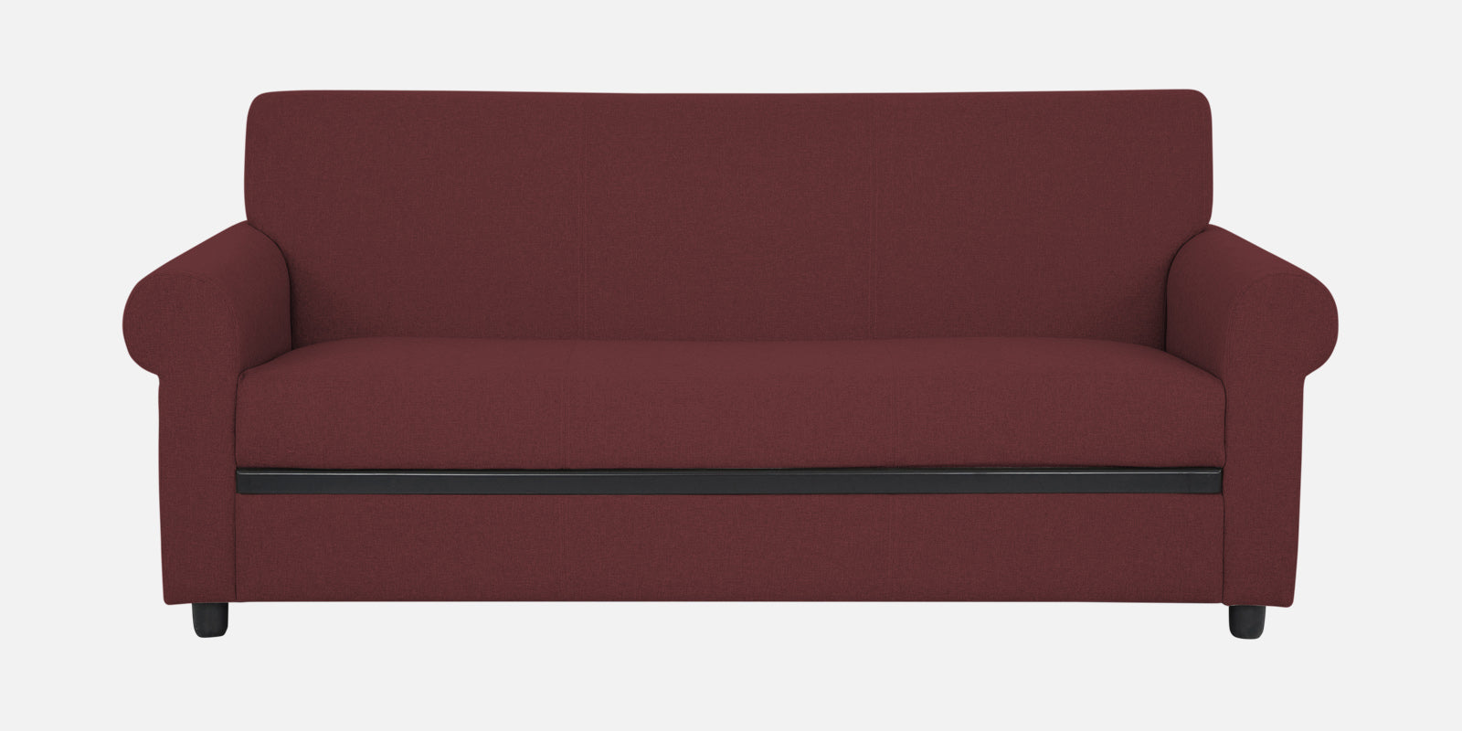 Ribby Fabric 3 Seater Sofa in Blaze Red Colour