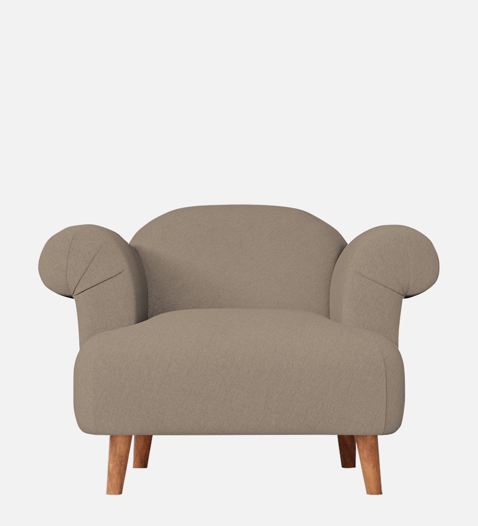 Barber Fabric 1 Seater Sofa in Hazel Beige Colour