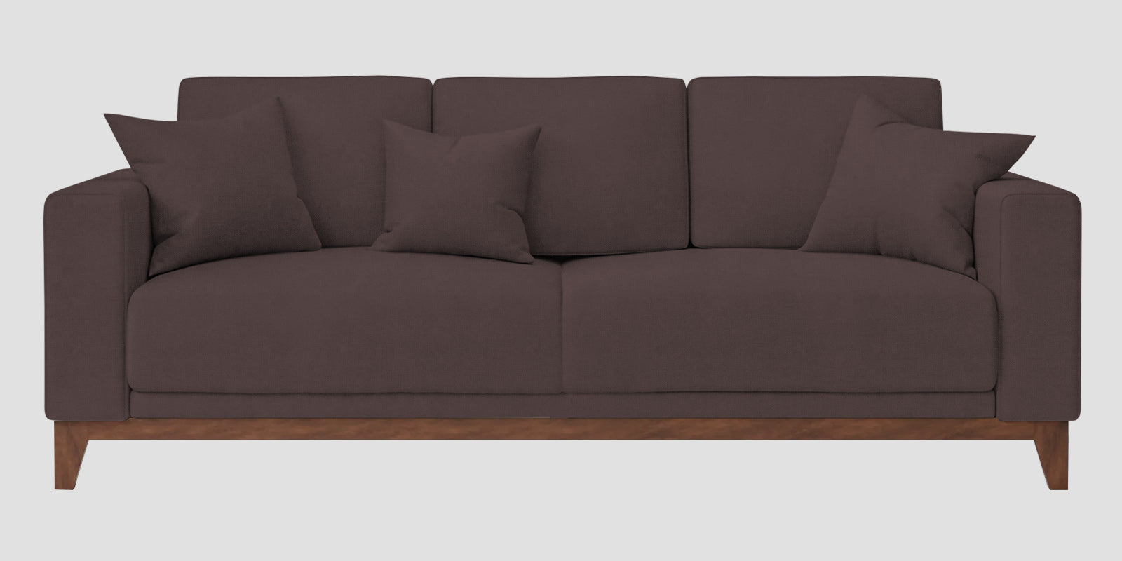 Luca Fabric 3 Seater Sofa in Night Brown Colour