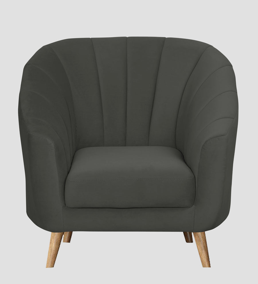 Kaylee Velvet 1 Seater Sofa In Hory Grey Colour - Febonic Living