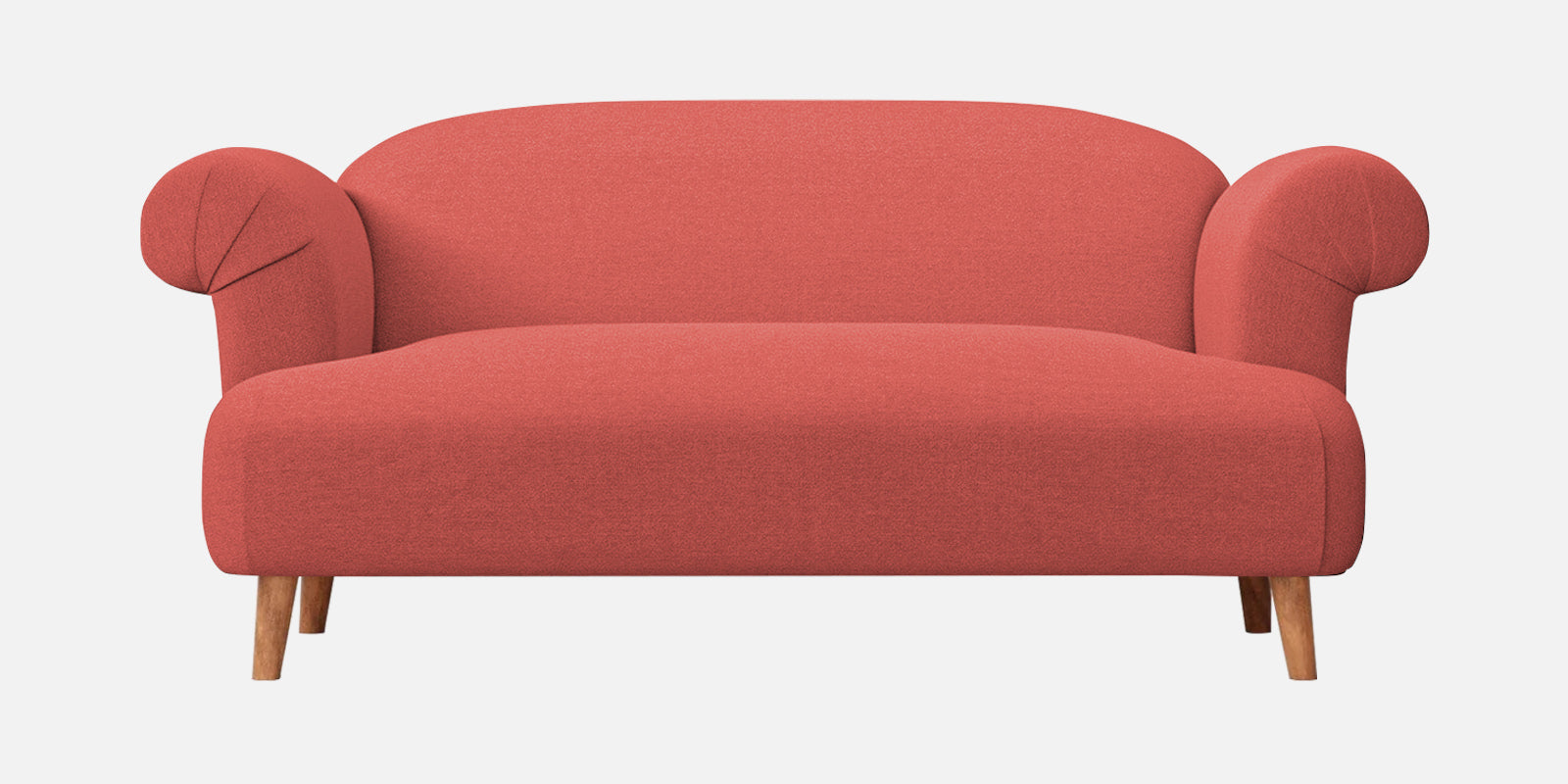 Barber Fabric 2 Seater Sofa In Salmon Pink Colour - Febonic Living
